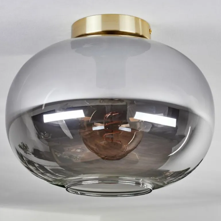 Plafonnier - Verre Apedo Laiton, 1 lumière