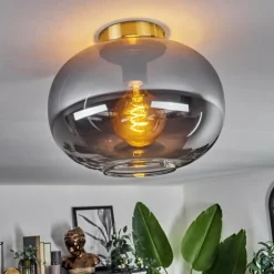 Plafonnier - Verre Apedo Laiton, 1 lumière