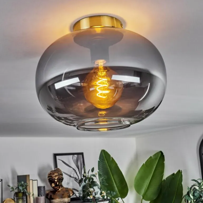 Plafonnier - Verre Apedo Laiton, 1 lumière