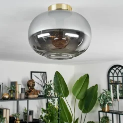 Plafonnier - Verre Apedo Laiton, 1 lumière