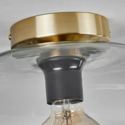 Plafonnier - Verre Apedo Laiton, 1 lumière