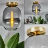 Plafonnier - Verre Apedo Laiton, 1 lumière