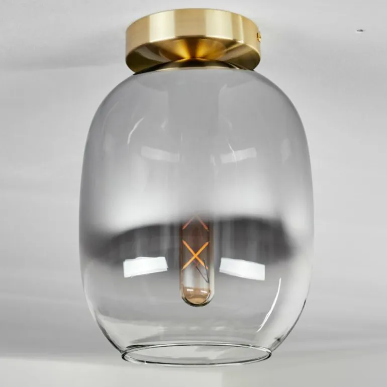 Plafonnier - Verre Apedo Laiton, 1 lumière