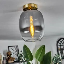 Plafonnier - Verre Apedo Laiton, 1 lumière