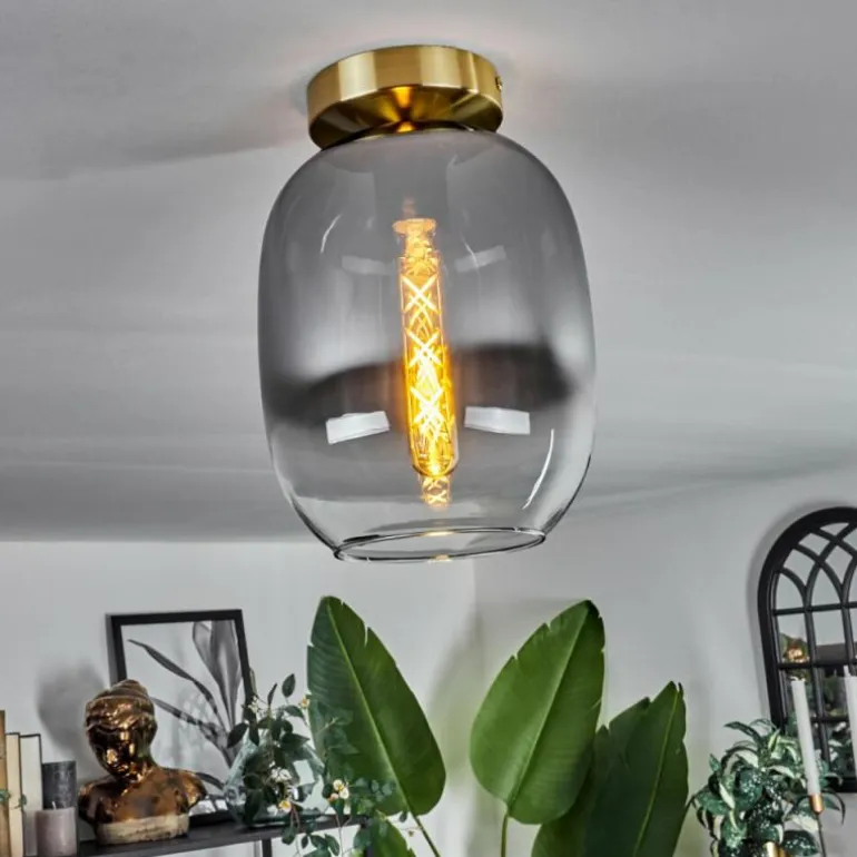 Plafonnier - Verre Apedo Laiton, 1 lumière