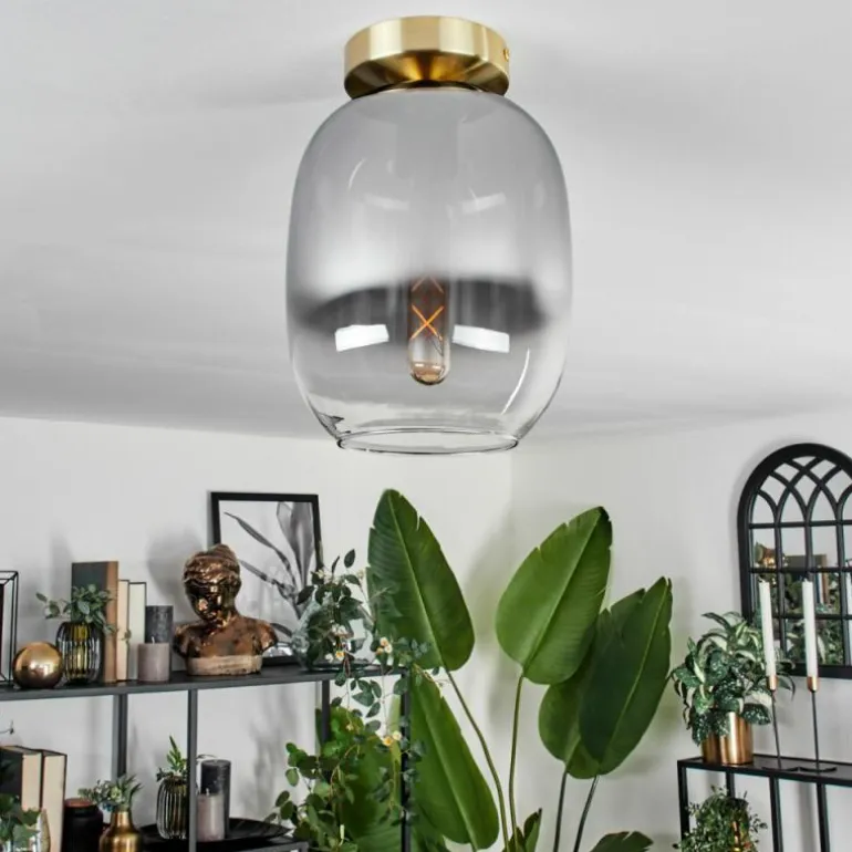 Plafonnier - Verre Apedo Laiton, 1 lumière