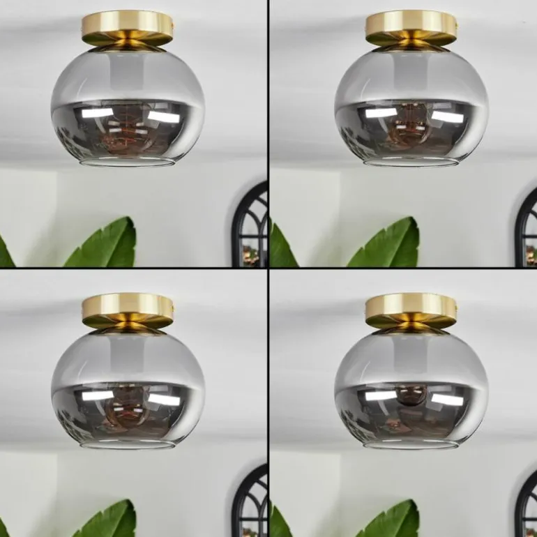 Plafonnier - Verre Apedo Laiton, 1 lumière
