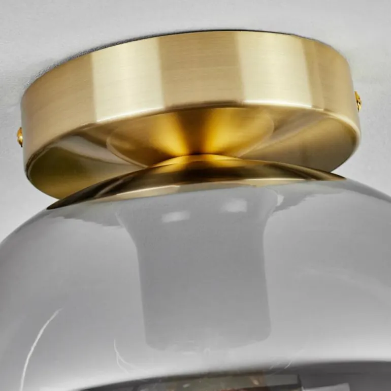 Plafonnier - Verre Apedo Laiton, 1 lumière
