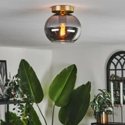 Plafonnier - Verre Apedo Laiton, 1 lumière