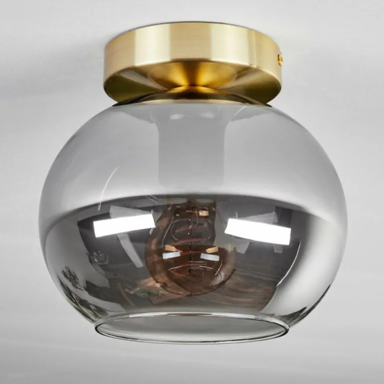Plafonnier - Verre Apedo Laiton, 1 lumière