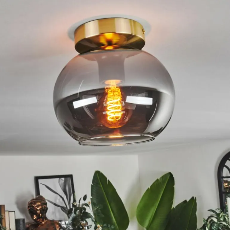 Plafonnier - Verre Apedo Laiton, 1 lumière
