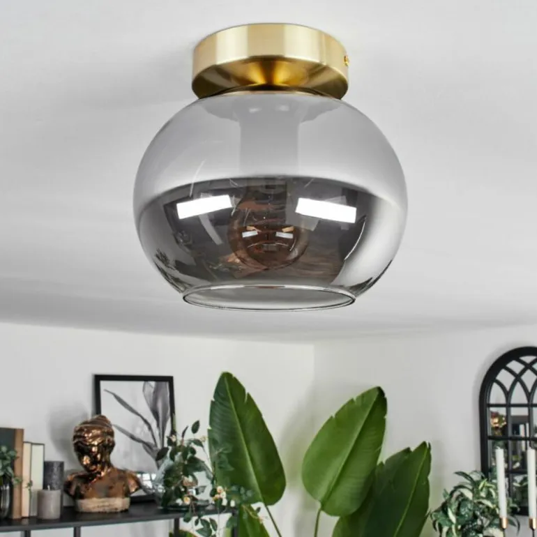 Plafonnier - Verre Apedo Laiton, 1 lumière
