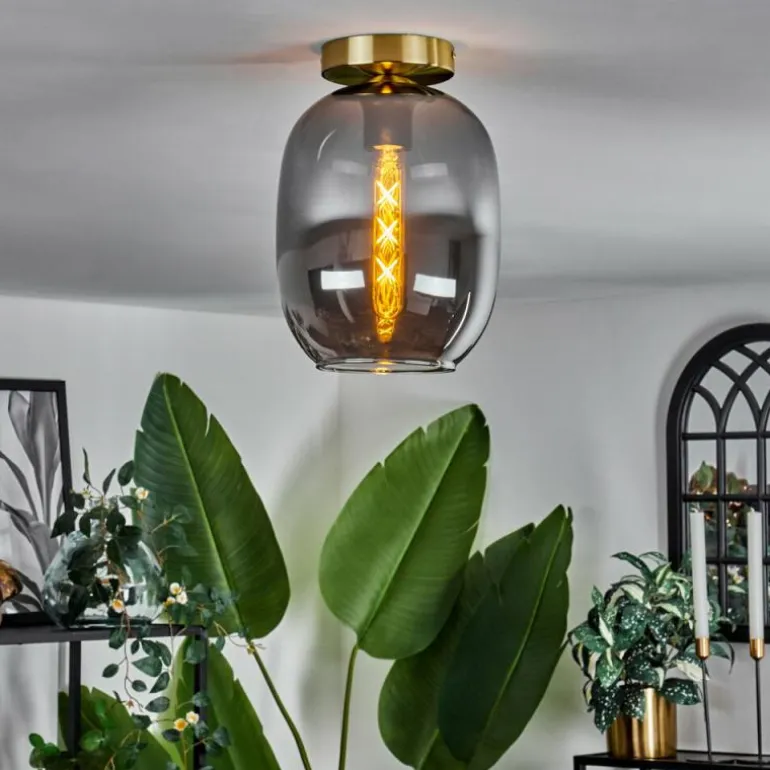 Plafonnier - Verre Apedo Laiton, 1 lumière