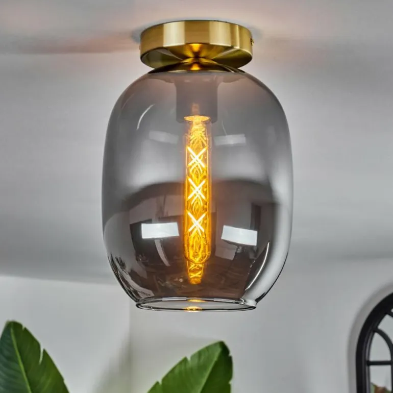Plafonnier - Verre Apedo Laiton, 1 lumière