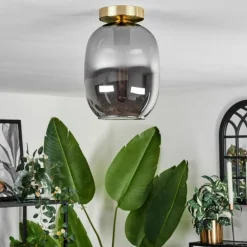 Plafonnier - Verre Apedo Laiton, 1 lumière