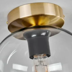 Plafonnier - Verre Apedo Laiton, 1 lumière