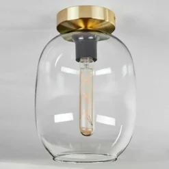 Plafonnier - Verre Apedo Laiton, 1 lumière