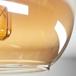 Plafonnier - Verre Apedo Laiton, 1 lumière