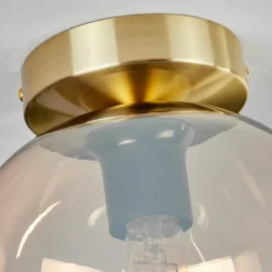 Plafonnier - Verre Apedo Laiton, 1 lumière