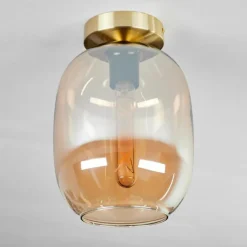 Plafonnier - Verre Apedo Laiton, 1 lumière