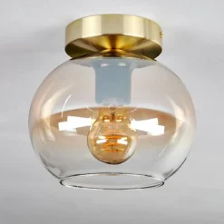 Plafonnier - Verre Apedo Laiton, 1 lumière