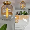 Plafonnier - Verre Apedo Laiton, 1 lumière