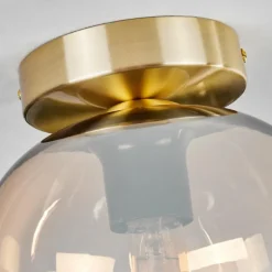 Plafonnier - Verre Apedo Laiton, 1 lumière