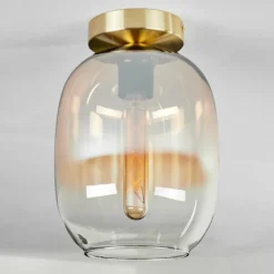 Plafonnier - Verre Apedo Laiton, 1 lumière