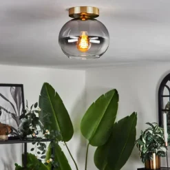 Plafonnier - Verre Apedo Laiton, 1 lumière