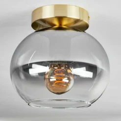 Plafonnier - Verre Apedo Laiton, 1 lumière