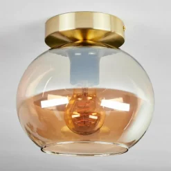 Plafonnier - Verre Apedo Laiton, 1 lumière