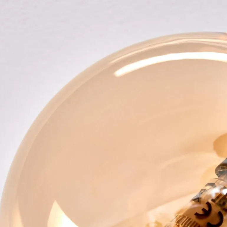 Plafonnier - Verre Chehalis Ambre, 5 lumières