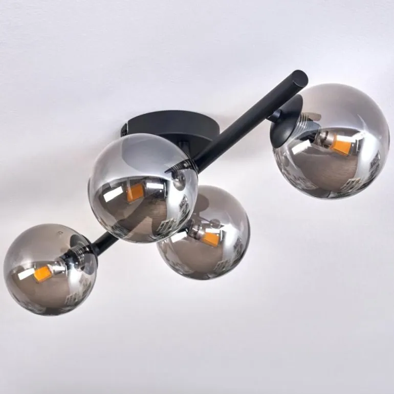 Plafonnier - Verre Chehalis Fumé, 4 lumières