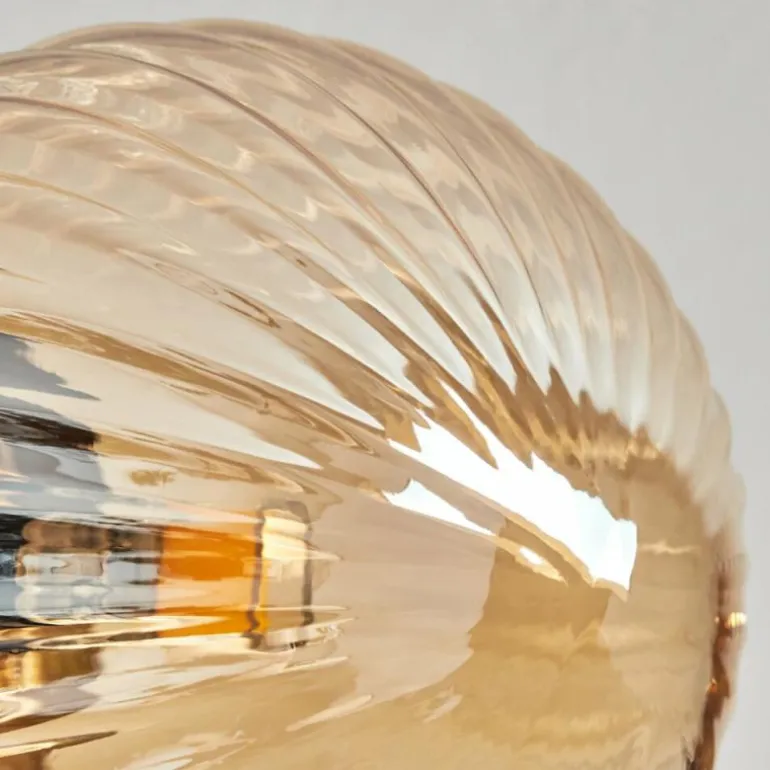 Plafonnier - Verre Chehalis Or, Noir, 6 lumières