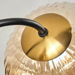 Plafonnier - Verre Chehalis Or, Noir, 6 lumières