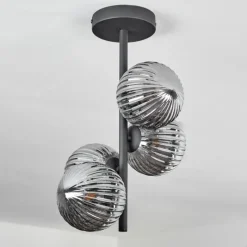 Plafonnier - Verre Chehalis Fumé, 4 lumières