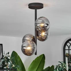 Plafonnier - Verre Chehalis Fumé, 4 lumières