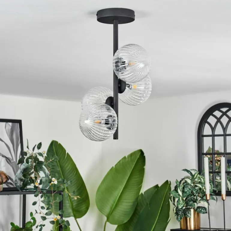 Plafonnier - Verre Chehalis Clair, 4 lumières