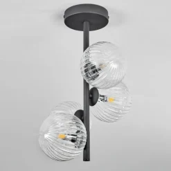 Plafonnier - Verre Chehalis Clair, 4 lumières