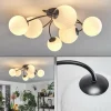 Plafonnier - Verre Chehalis Noir, 6 lumières
