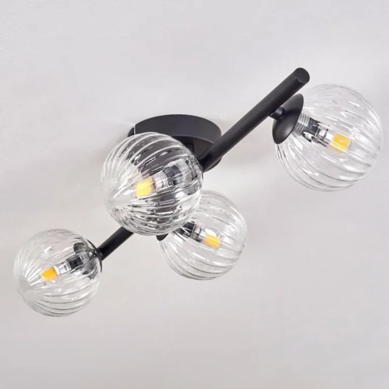Plafonnier - Verre Chehalis Clair, 4 lumières