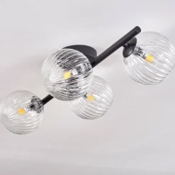 Plafonnier - Verre Chehalis Clair, 4 lumières