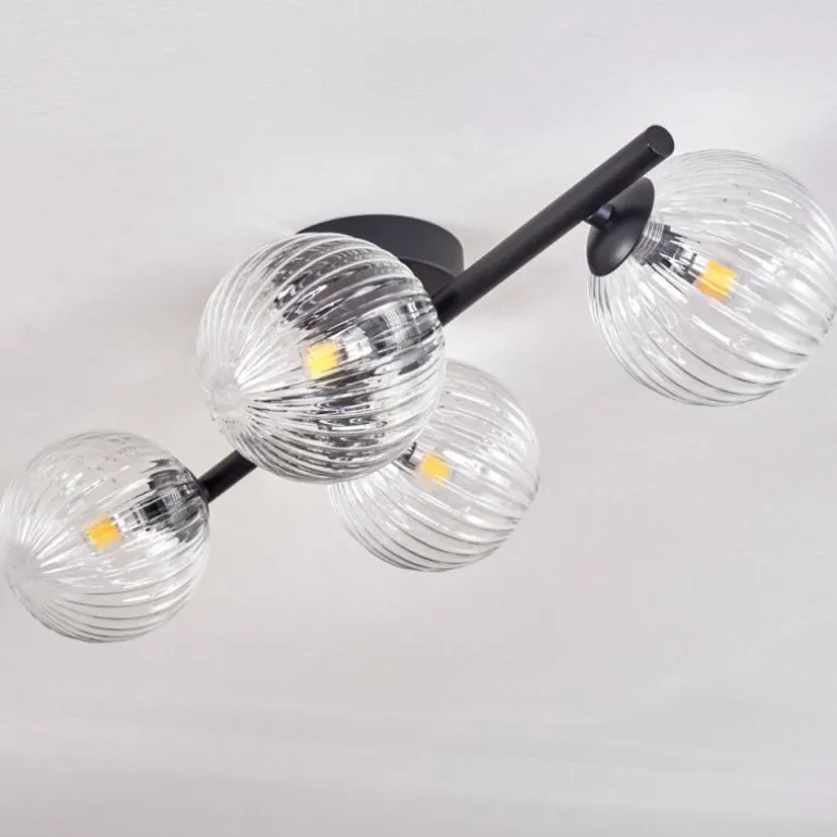 Plafonnier - Verre Chehalis Clair, 4 lumières