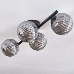 Plafonnier - Verre Chehalis Fumé, 4 lumières