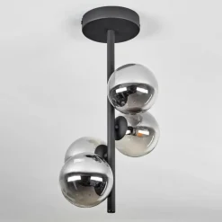 Plafonnier - Verre Chehalis Fumé, 4 lumières