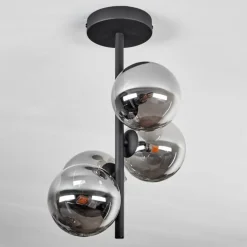 Plafonnier - Verre Chehalis Fumé, 4 lumières