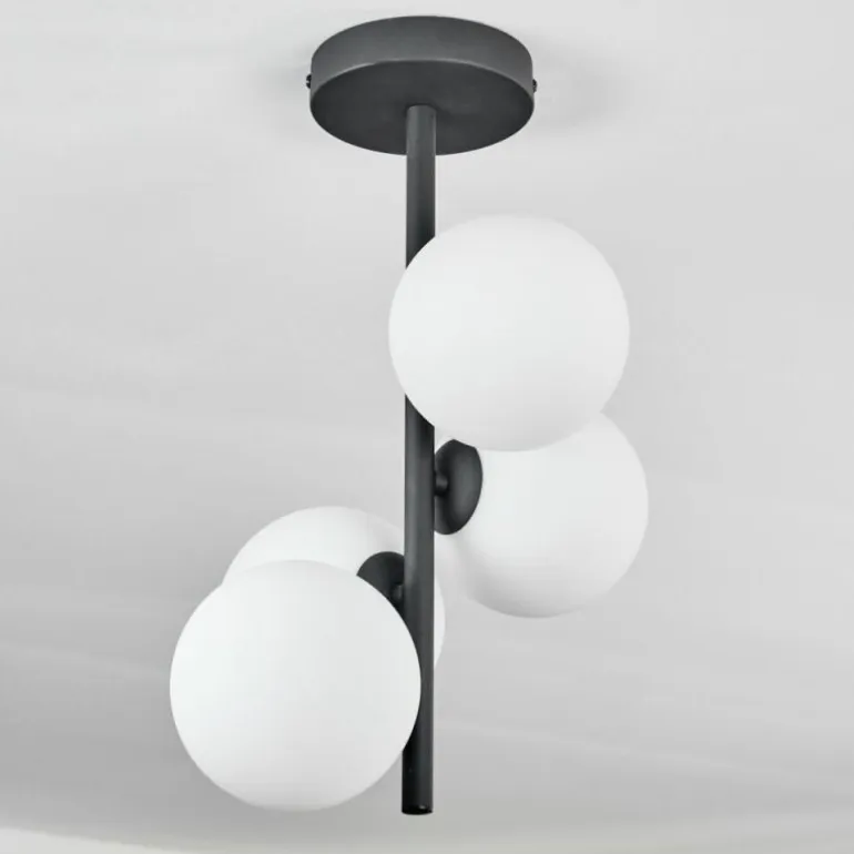Plafonnier - Verre Chehalis Blanc, 4 lumières
