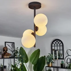 Plafonnier - Verre Chehalis Blanc, 4 lumières