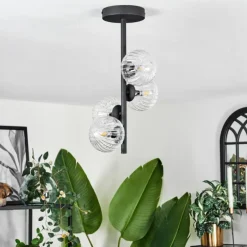 Plafonnier - Verre Chehalis Clair, 4 lumières