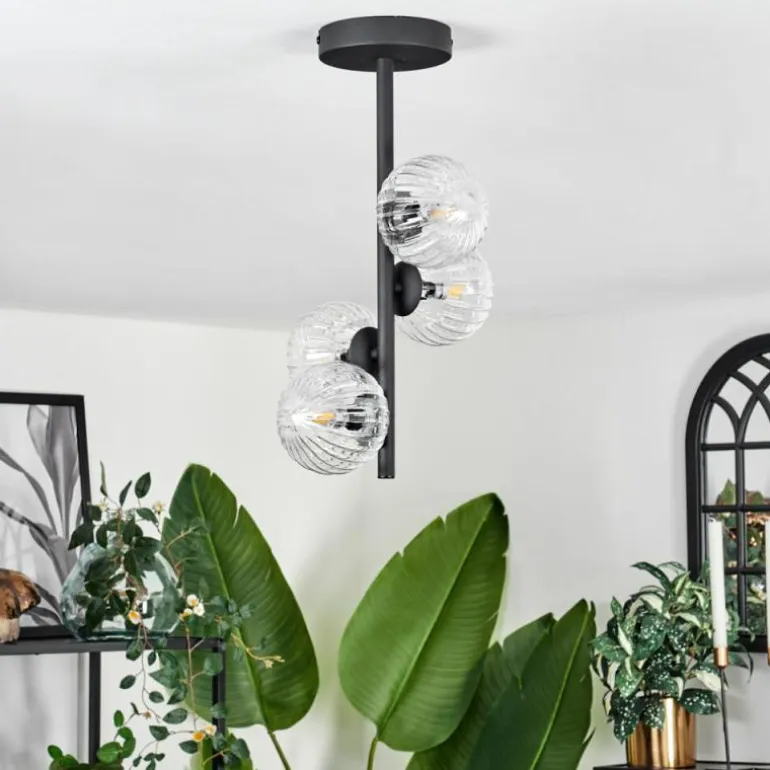 Plafonnier - Verre Chehalis Clair, 4 lumières
